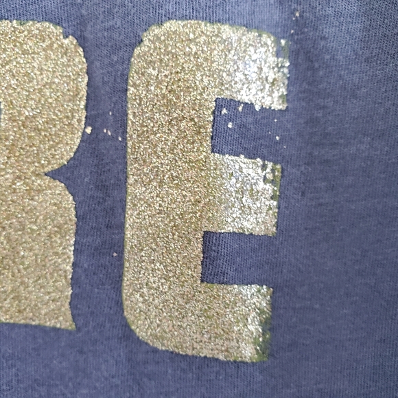 Letluv by Anthropologie Amore Gold Shimmer Graphic T-shirt - Picture 3 of 7